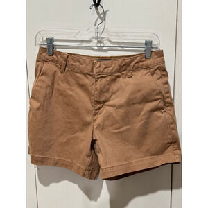 Women's Banana Republic Brown Chino stretch flat front Shorts Size 2 inseam 5”